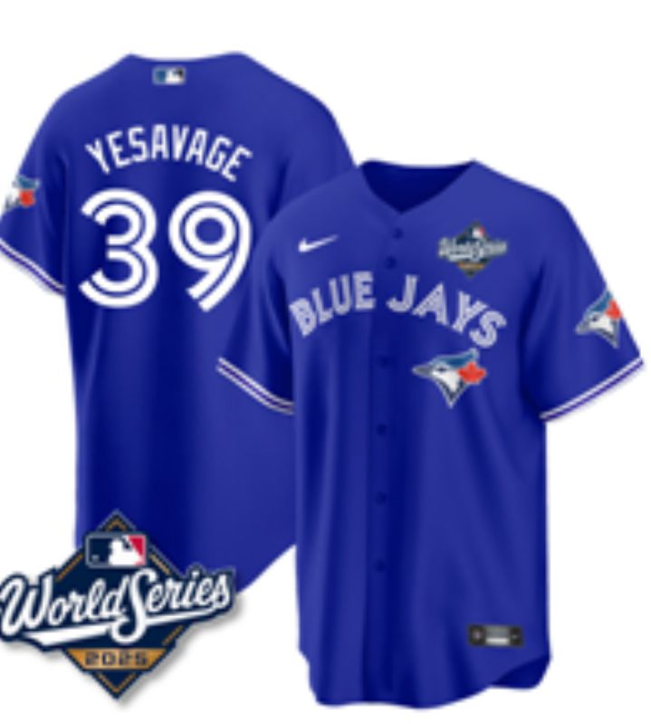 Men 2025 Nike Toronto Blue Jays #39 Yesavage Blue Game MLB Jersey 01